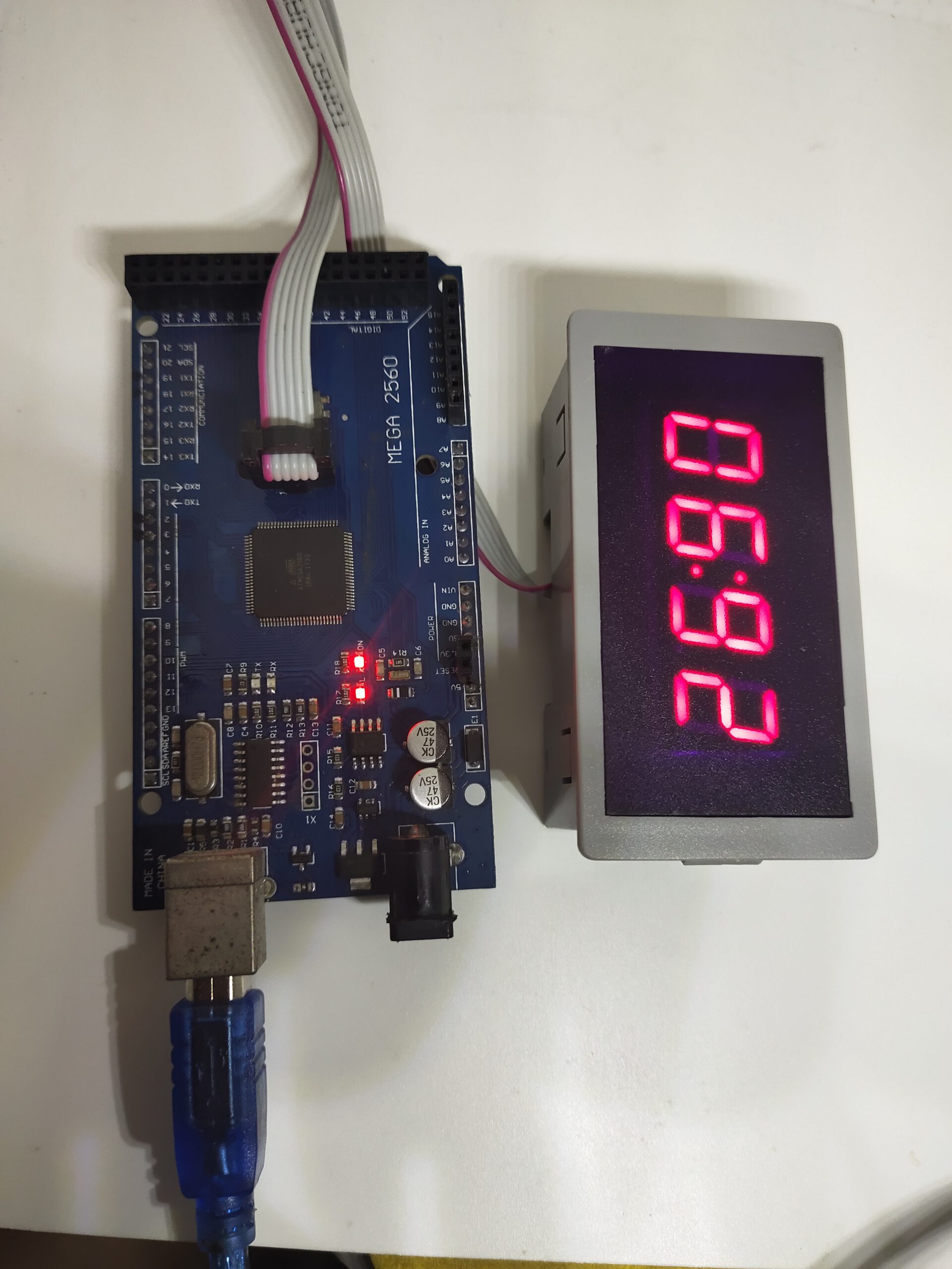 Arduino Mega 2560 7-SEGMENT 0.56 TM1637